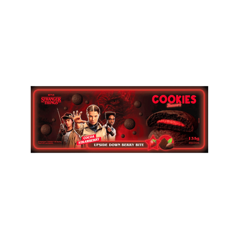 Yummers Strangers Things Chocolate Strawberry Cookies